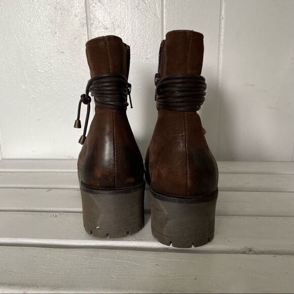 Allonsi brown leather boots 39 - Picture 5 of 6